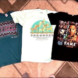 Vintage shirt 3 pack southwest Smithsonian Chris brown all small